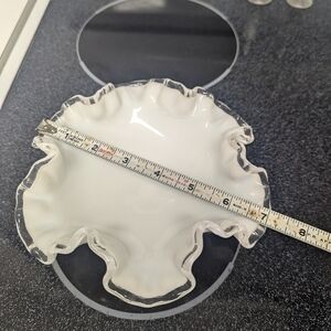 Vintage milk glass candy dish